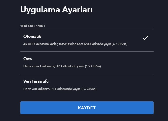 Disney Plus'da Görüntü Kalitesini Ayarlama