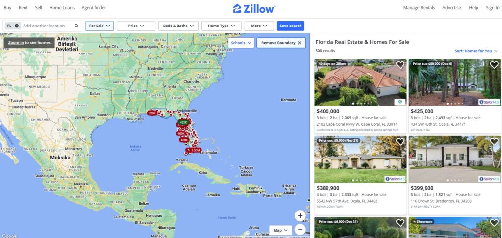 Zillow (Emlak, Konut)